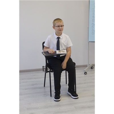 Стул SHT-S85М-RD с пюпитром
                        черный / черный муар