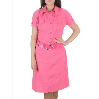 9939 PINK Платье женское (85% хлопок, 10% вискоза, 5% лайкра)