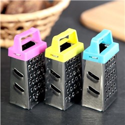 Тёрка четырёхгранная c магнитом Доляна, 3,5×7×3 см, цвет МИКС