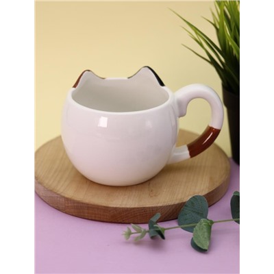 Керамический чайный набор (кружка+блюдце) «Mr. Purr», 430 ml