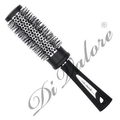 Di Valore 01-011#34 Расческа круглая термич. для укладки, ЧЕРНАЯ 23,5см Д34мм