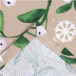 Скатерть новогодняя Доляна Frosty berries 149×110± 3 см, 100% хлопок, рогожка 164 г/м²