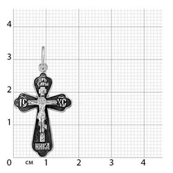 крест из серебра частично черненый штампованный