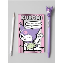 Блокнот А7 "Куроми-3", 65*98 мм, клетка, 40 л на скрепке, обложка 200 гр/м2