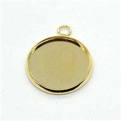 Сеттинг для кулона 16мм золотистый