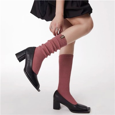 Brand cotton Japanese colored knee socks, Korean style, mid-length