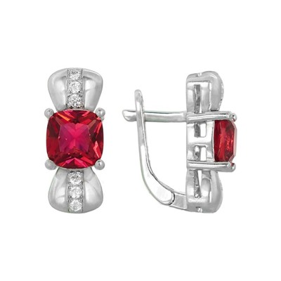 Серьги 'Бант' с фианитами ТГСК.798Ф3