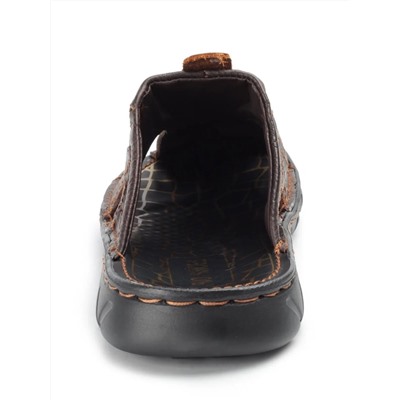 P2322-10 BROWN Тапочки мужские (натуральная кожа)