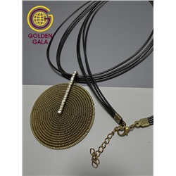 Кулон на кожаном шнурке "Женская грация" Арт КШ2130/07