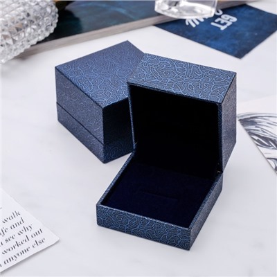 Футляр под кольцо «Вензель перелив», 5.5×4.5 см, синий