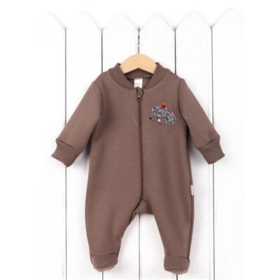 Комбинезон на стопе Baby Boom К381/3-Ф Ёжик тауп-грей