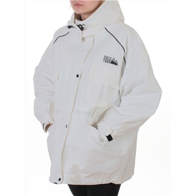 3092 WHITE Куртка демисезонная женская (100 гр. холлофайбер)