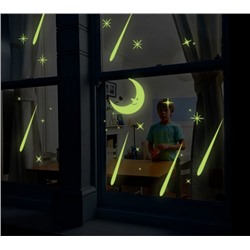 Наклейка светонакопительная Луна и звёзды