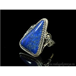 Кольцо лазурит 20*28мм, размер 19