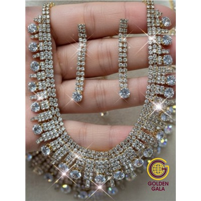 Набор бижутерии "Вечерний шарм" Арт Н5 модель 9 цвет золото