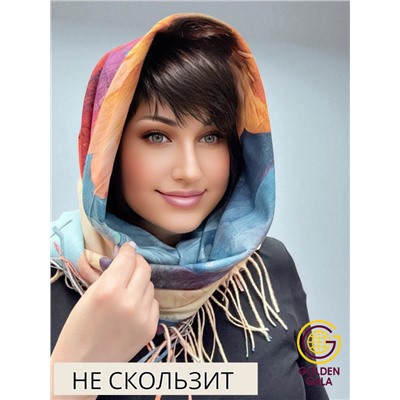 Платок теплый кашемировый с 3D принтом Арт 2591П/10