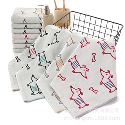 Zhiyang's new Avi bamboo cotton cotton jacquard puppy gauze square scarf soft, breathable water absorption kitchen hanging towel factory price wholesale