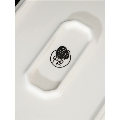 Форма для запекания BellaTenero, 1 л, 25.6×14.9×6.2 см, с бамбуковой крышкой, керамика, белая