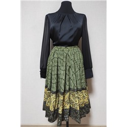 Юбка Lady Line 419 зеленый узор