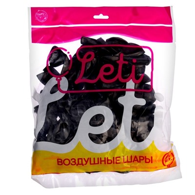 Шар латексный 5“, хром, набор 100 шт, цвет черный