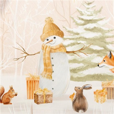 Набор новогодний «Этель» Christmas forest: скатерть 150×180 ±3 см с ГМВО, салфетка 40×40 см - 8 шт.