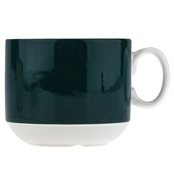 Чашка фарфоровая "Sunrise. Dark emerald" 220мл, форма "Экспресс", с блюдцем (Беларусь)