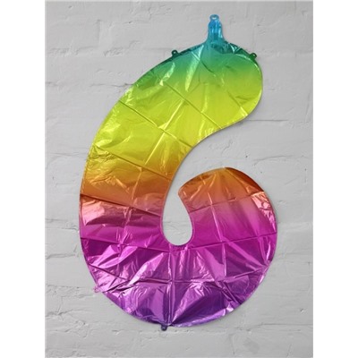 Шар фольгированный "Multicolour numbers" цифра 9, (80 см)