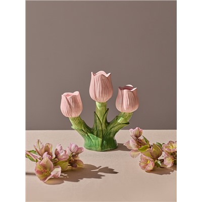 Подсвечник Floret для трех свечей из коллекции Blossom, 20 см