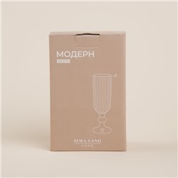 Бокалы для шампанского SL Home «Модерн», 150 мл, 5.5×18.5 см, набор 2 шт., стекло, прозрачные