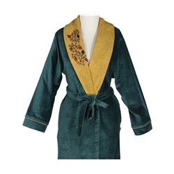 Халат Велюровый Женский (XL) Pietra Yeşil Bayan Bornoz Xlarge - EcoCotton