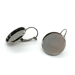 Основы для сережек 20мм черные, 1 пара