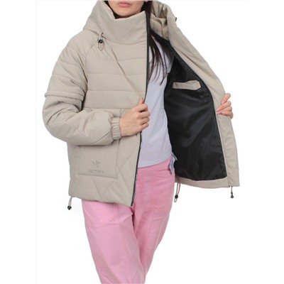 270 GRAY/BEIGE Куртка зимняя облегченная женская (верблюжья шерсть)