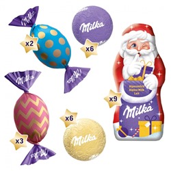 Milka Schokolade Schneemann 2025 Adventskalender 236g, Авдент-календарь 2025 Снеговик, 24 сладких сюрприза, ‎28см x 43см, 236 грамм