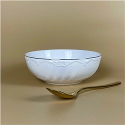 109-239 Салатник 18х6,5см  КРОКУС ЗОЛОТО в под.уп.(х12)Фарфор