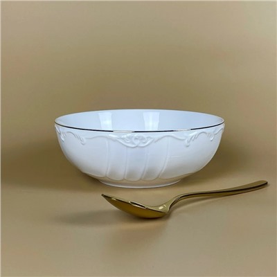 109-239 Салатник 18х6,5см  КРОКУС ЗОЛОТО в под.уп.(х12)Фарфор