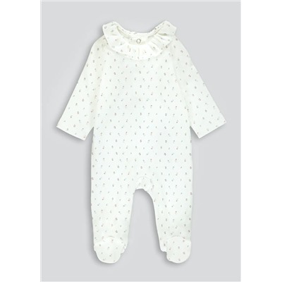 Girls Floral Baby Grow (Tiny Baby-12mths)