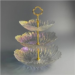 200-162 Трехъярусная этажерка в под.уп.(х8)Стекло