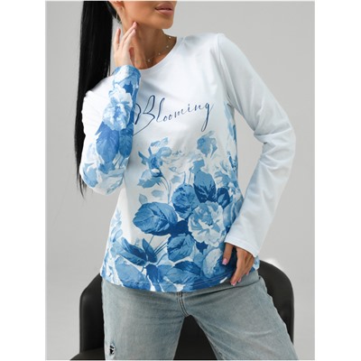Лонгслив "Блуминг" белый
