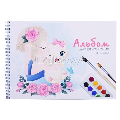 Альбом для рисования 40л., "Мой котенок"