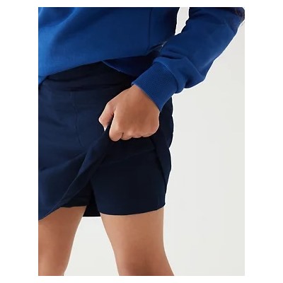 Girls' Cotton with Stretch Sports School Skorts (2-16 Yrs)