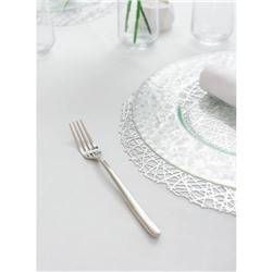 Салфетки сервировочные на стол Доляна «Соломка», d=38 см, 4 шт., серебряные