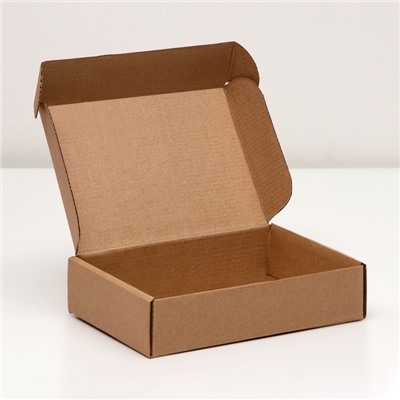 Коробка самосборная, бурая, 21×15×5 см