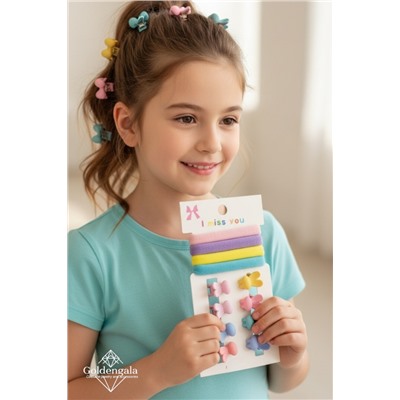 Набор детский аксессуаров для волос 12 предметов Арт НД13 тип 1