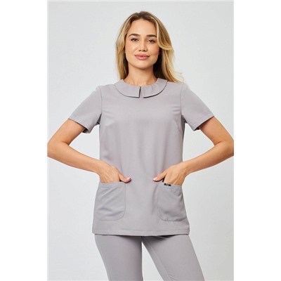 Блуза медицинская женская 3-98-21-1 / Kiara 34 Grey pearl