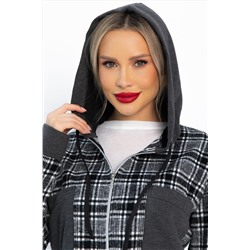 Рубашка с капюшоном Стокгольм (серая) Б14593-50М