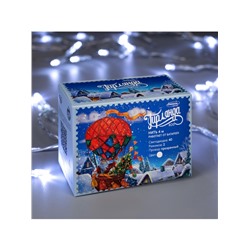 Гирлянда «Нить» 4 м, IP20, прозрачная нить, 40 LED, 2 режима, батарейки AAх3 (нет в комплекте), свечение белое