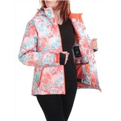 W1605-2 PINK PRINT Куртка горнолыжная женская ERUITOR (100 гр. холлофайбера)