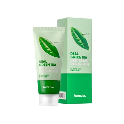 Гель отшелушивающий с экстрактом зеленого чая FarmStay Real Green Tea Deep Clear Peeling Gel, FARMSTAY, 100 мл