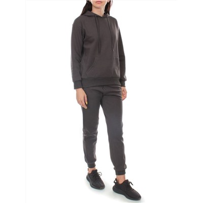 H108 DK. GRAY Костюм спортивный женский (хлопок 90%, полиэстер 10%)
