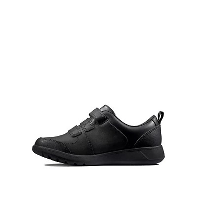 Kids' Leather Riptape School Shoes (Kid size 10-2.5)